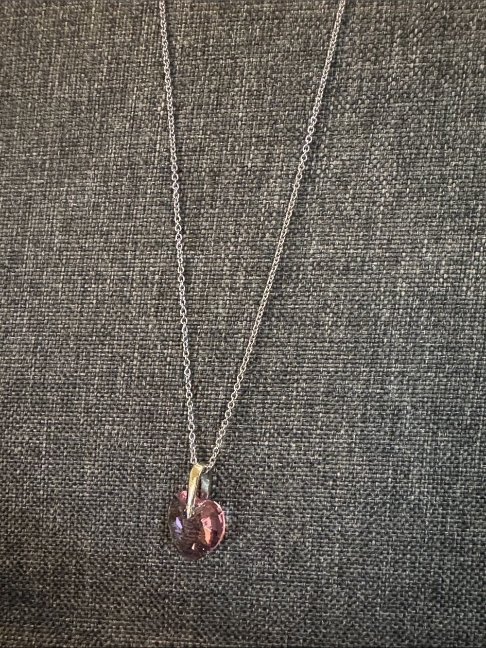 Swarovski Elements Pendant Necklace with Pink Crystal